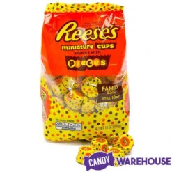 Reese's Peanut Butter Cups Miniatures Stuffed With Reese's Pieces: 18-Ounce Bag -Sweet Candy Shop reese s peanut butter cups miniatures stuffed with reese s pieces 18 ounce bag candy warehouse 4