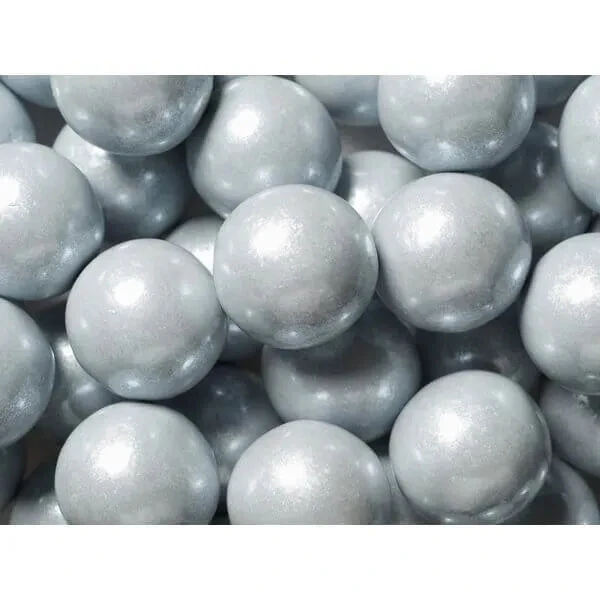 Silver 1-Inch Gumballs: 2LB Bag 1 Silver 1-Inch Gumballs: 2LB Bag