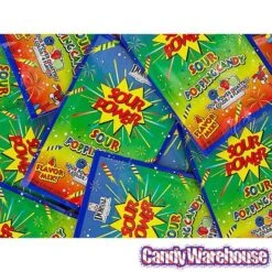 Sour Power Popping Candy Packs - Quattro: 18-Piece Box -Sweet Candy Shop sour power popping candy packs quattro 18 piece box candy warehouse 3