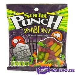 Sour Punch Zombeanz Gummy Candy: 2LB Box -Sweet Candy Shop sour punch zombeanz gummy candy 2lb box candy warehouse 3