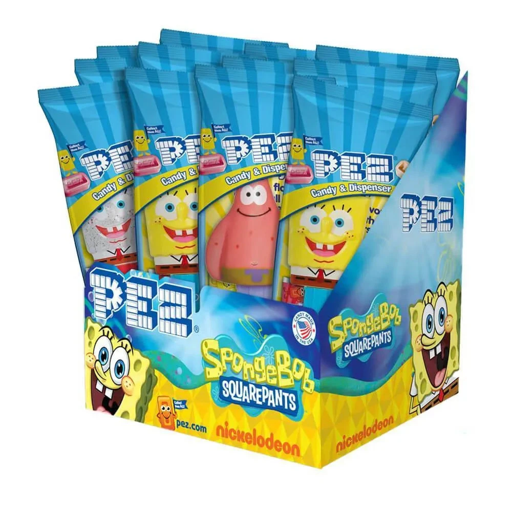 SpongeBob SquarePants PEZ Candy Packs: 12-Piece Display 3 SpongeBob SquarePants PEZ Candy Packs: 12-Piece Display - Image 3