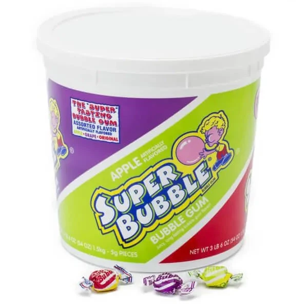 Super Bubble Gum - Assorted: 300-Piece Tub 1 Super Bubble Gum - Assorted: 300-Piece Tub