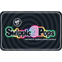 Swipple Pops Petite Swirl Ripple Lollipops - Rainbow Cherry: 60-Piece Tub -Sweet Candy Shop swipple pops petite swirl ripple lollipops rainbow cherry 60 piece tub candy warehouse 3