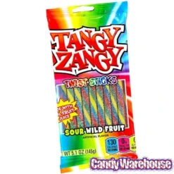 Tangy Zangy Twist Sticks Candy Packs - Sour Wild Fruit: 12-Piece Box -Sweet Candy Shop tangy zangy twist sticks candy packs sour wild fruit 12 piece box candy warehouse 4