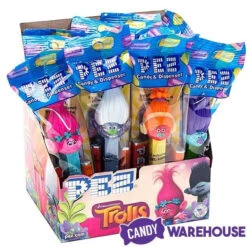 Trolls PEZ Candy Packs: 12-Piece Display -Sweet Candy Shop trolls pez candy packs 12 piece display candy warehouse 3