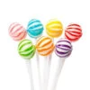 YumJunkie Sassy Spheres Assortment Striped Ball Lollipops - Petite: 150-Piece Bag