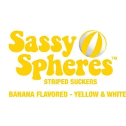 YumJunkie Sassy Spheres Banana Yellow Striped Ball Lollipops: 100-Piece Bag 6 YumJunkie Sassy Spheres Banana Yellow Striped Ball Lollipops: 100-Piece Bag -Sweet Candy Shop yumjunkie sassy spheres banana yellow striped ball lollipops 100 piece bag candy warehouse 3