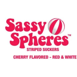 YumJunkie Sassy Spheres Cherry Red Striped Ball Lollipops: 100-Piece Bag -Sweet Candy Shop yumjunkie sassy spheres cherry red striped ball lollipops 100 piece bag candy warehouse 3