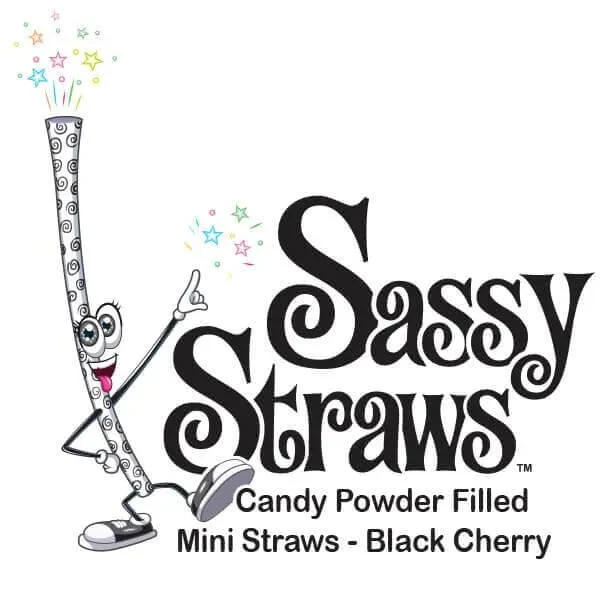 YumJunkie Sassy Straws Candy Powder Filled Mini Straws - Black Cherry: 50-Piece Bag 7 YumJunkie Sassy Straws Candy Powder Filled Mini Straws - Black Cherry: 50-Piece Bag - Image 7
